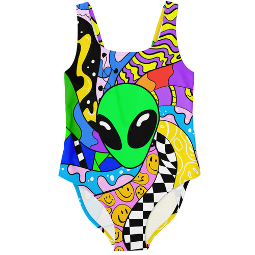 Radiant trippy rave swimsuit