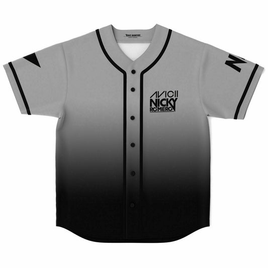Edwin F Baseball Jersey (Gray and black)