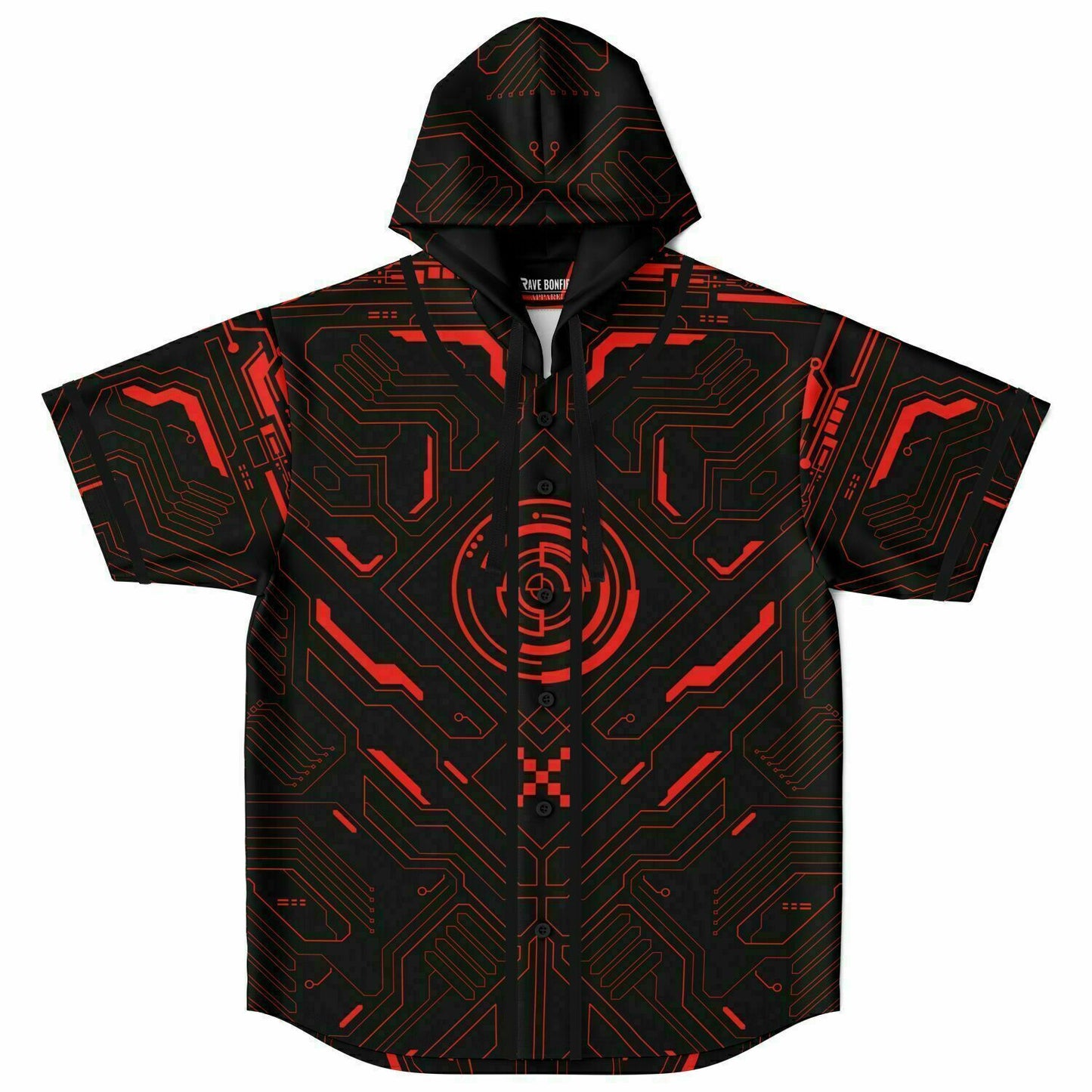 Red Hud Hooded Baseball Jersey