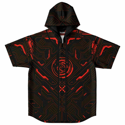 Red Hud Hooded Baseball Jersey