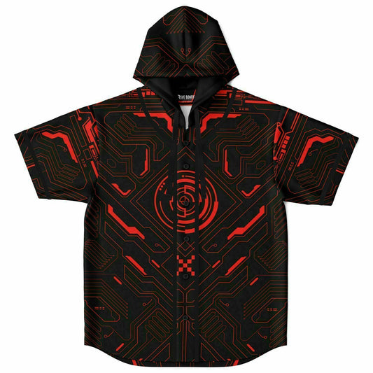 Red Hud Hooded Baseball Jersey