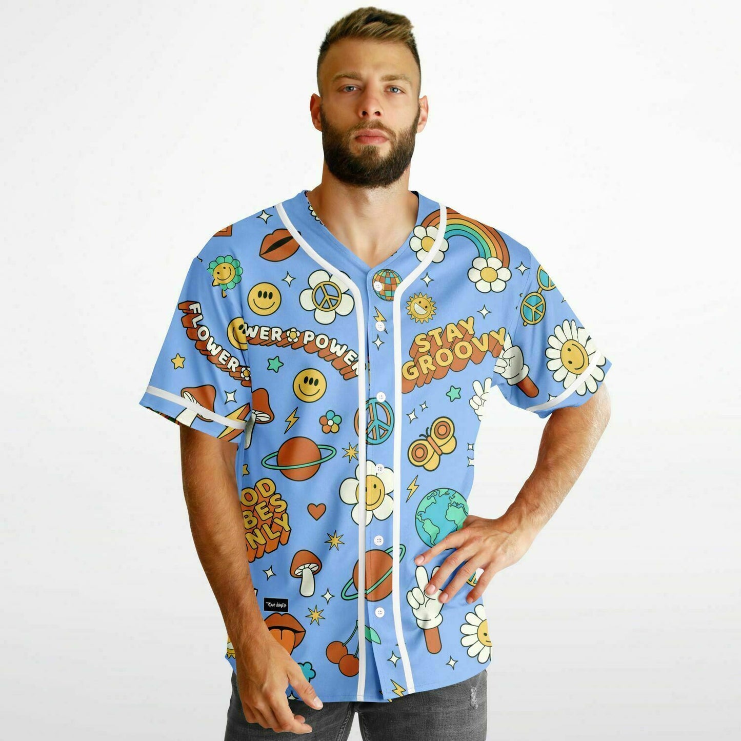 Stay Groovy Reversible Baseball Jersey