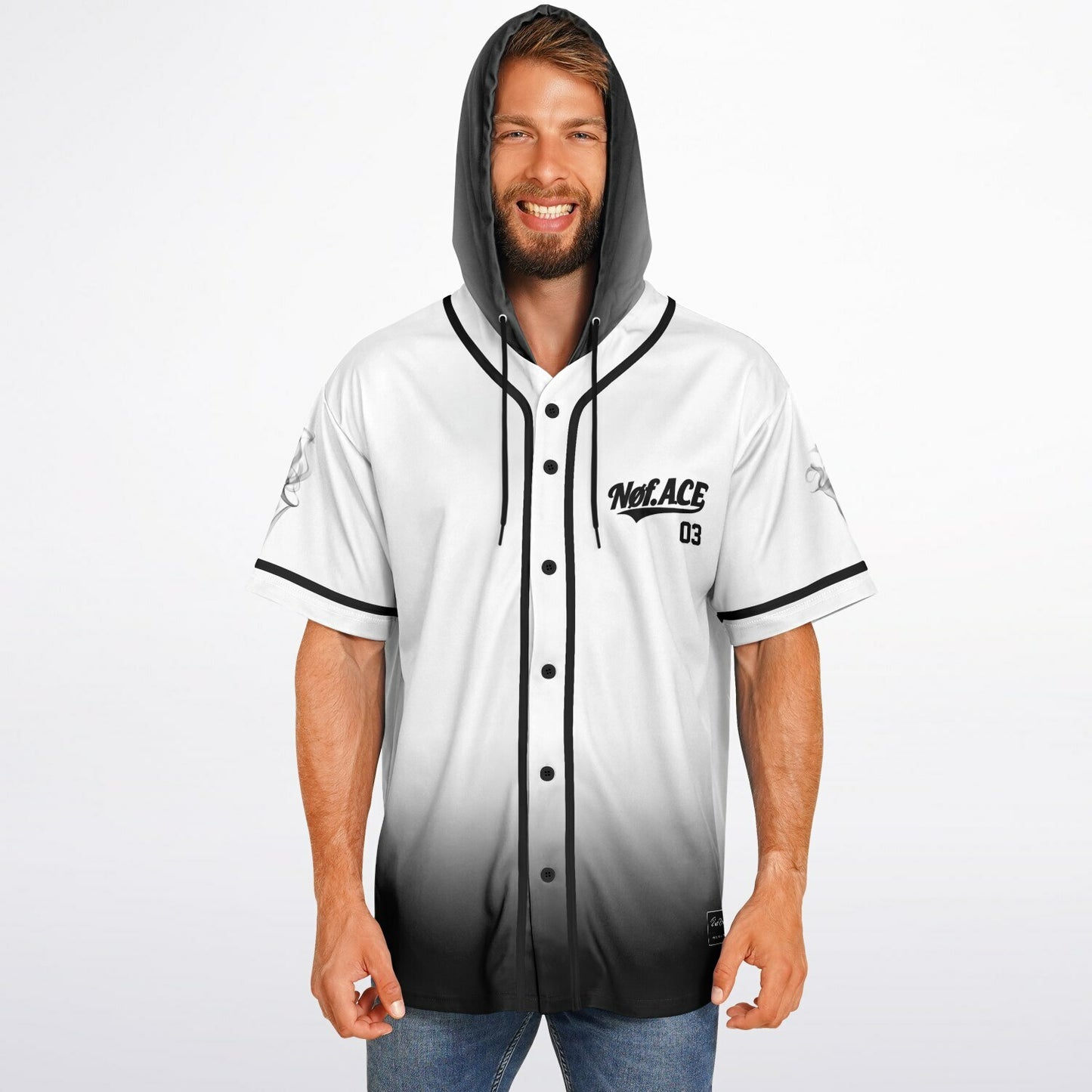 Noface custom Hooded Baseball Jersey