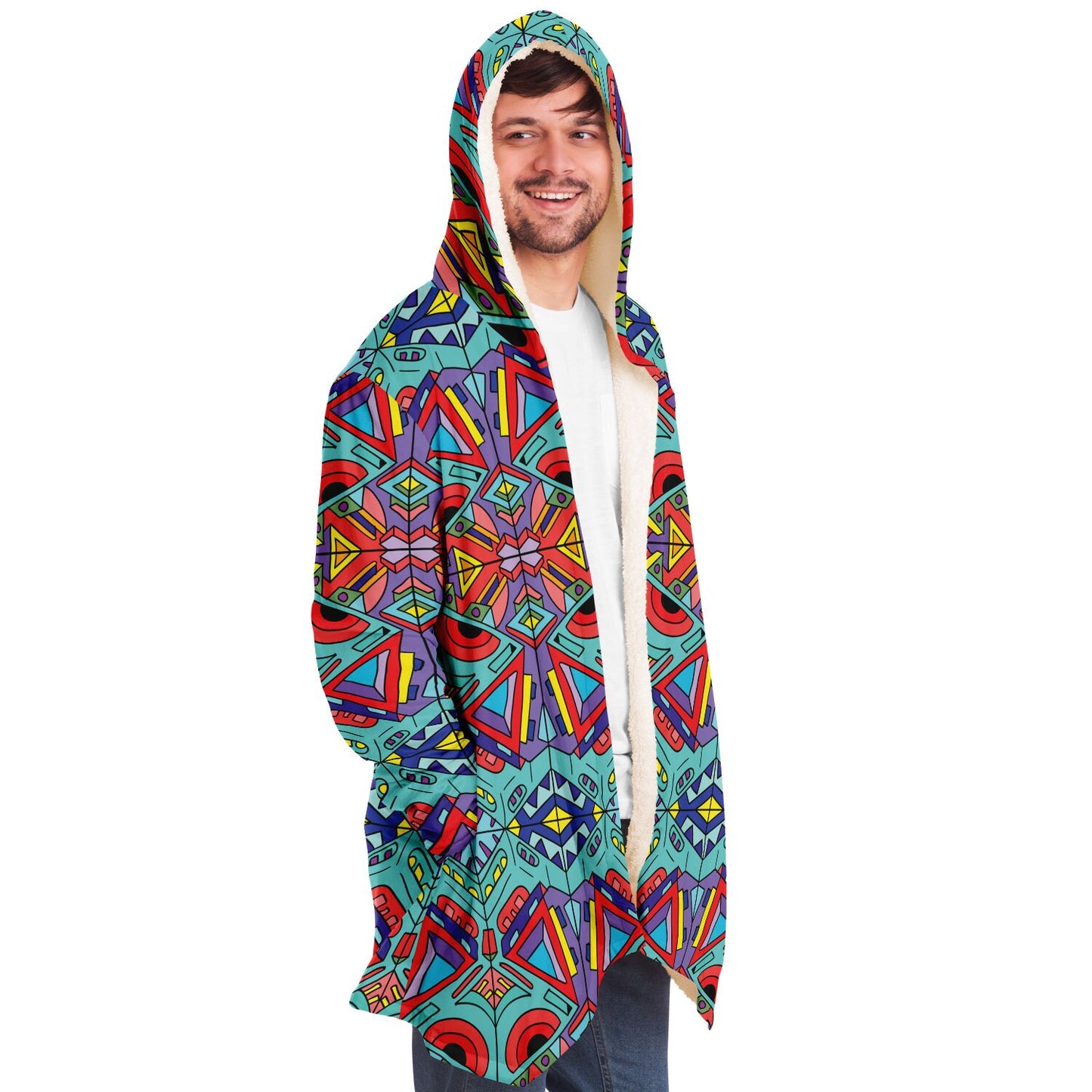 Trippy Doddle pattern 01 Microfleece Cloak