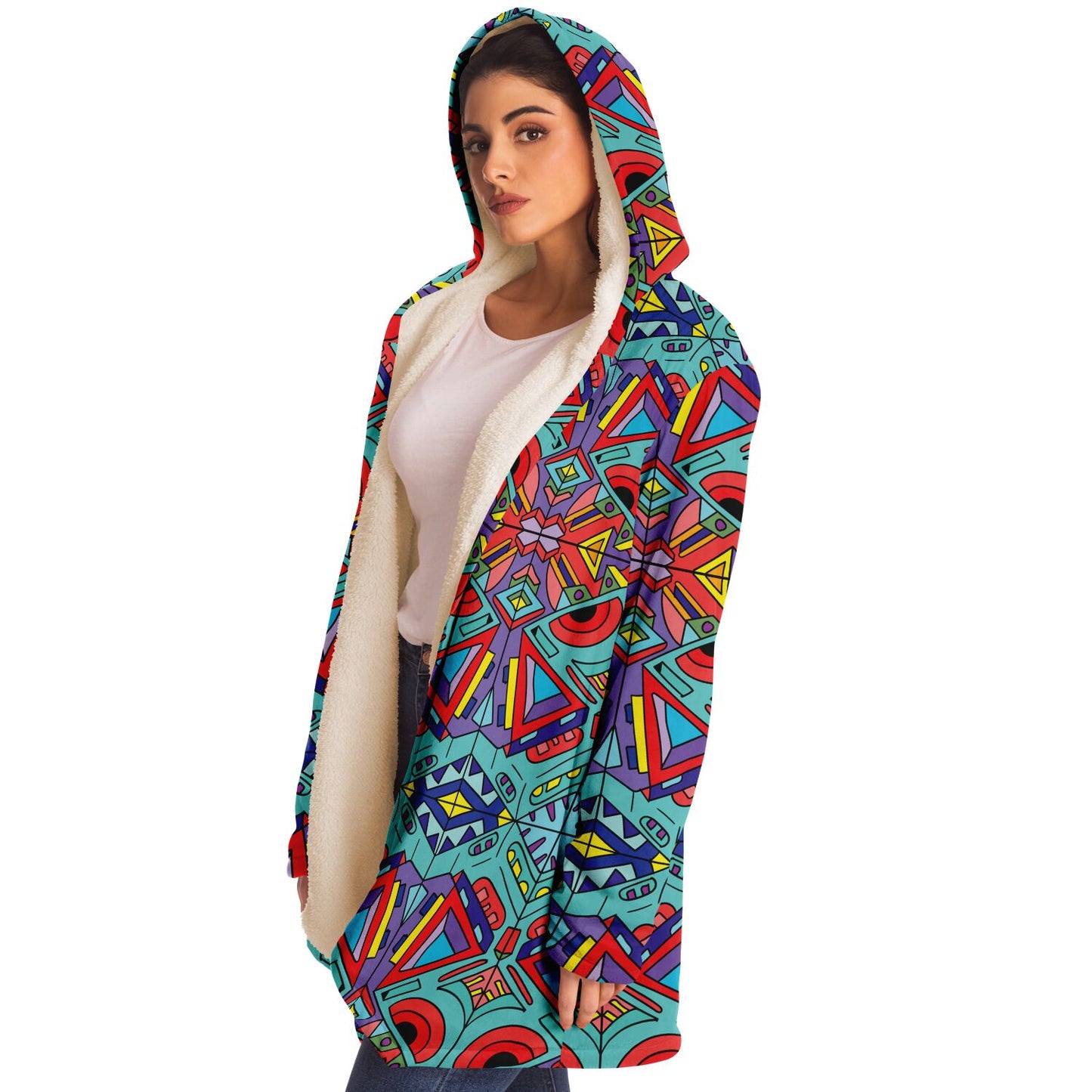 Trippy Doddle pattern 01 Microfleece Cloak