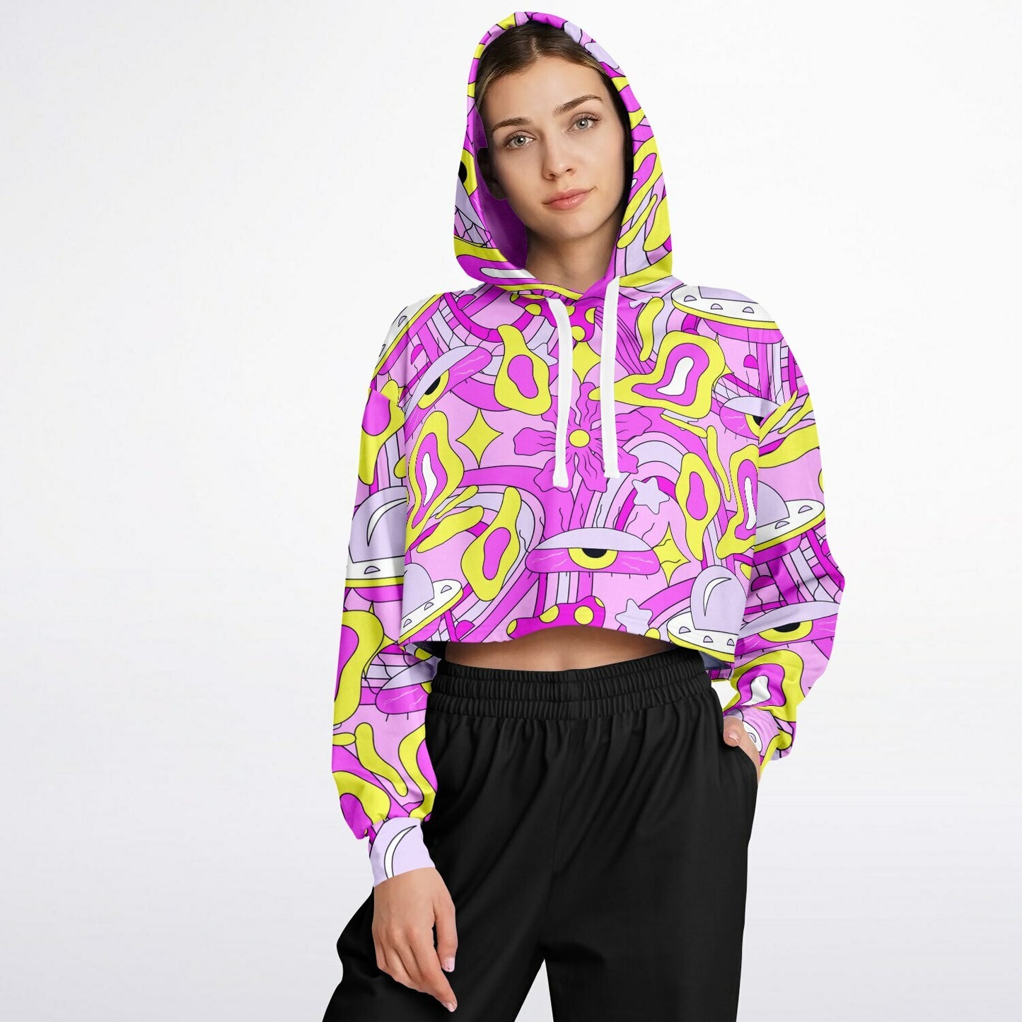 Sending Smiles cropped hoodie