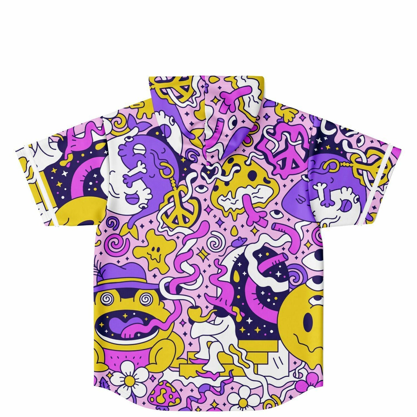 Trippy Hooded Baseball Jersey