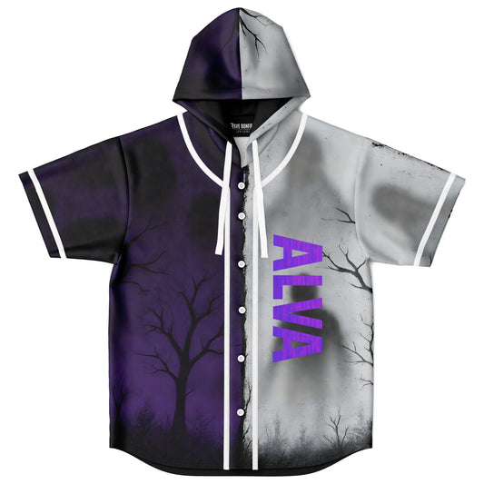 King custom Hooded Baseball Jersey