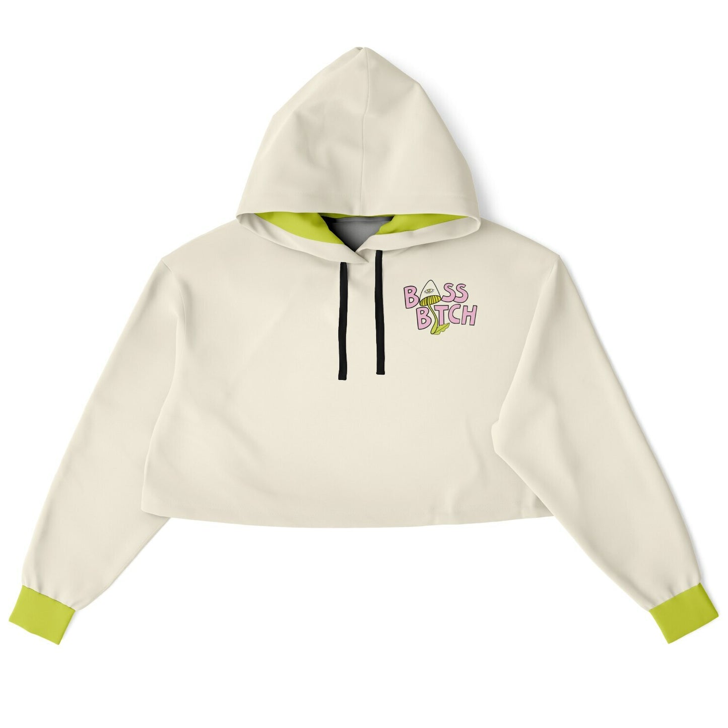 Bass bitch cropped hoodie