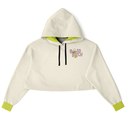 Bass bitch cropped hoodie
