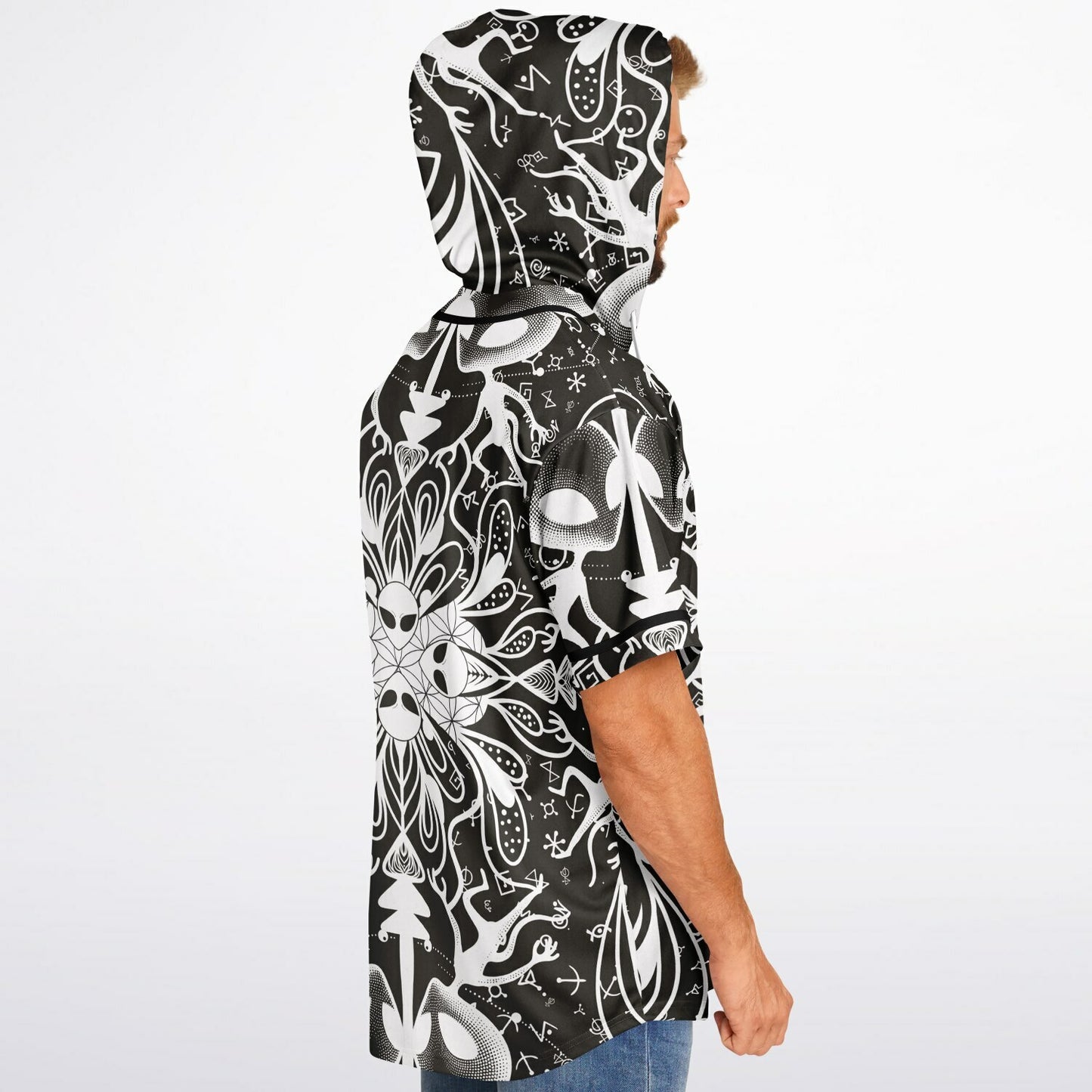 Alienese Hooded Baseball Jersey