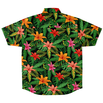 Tropical flowers Buttons up
