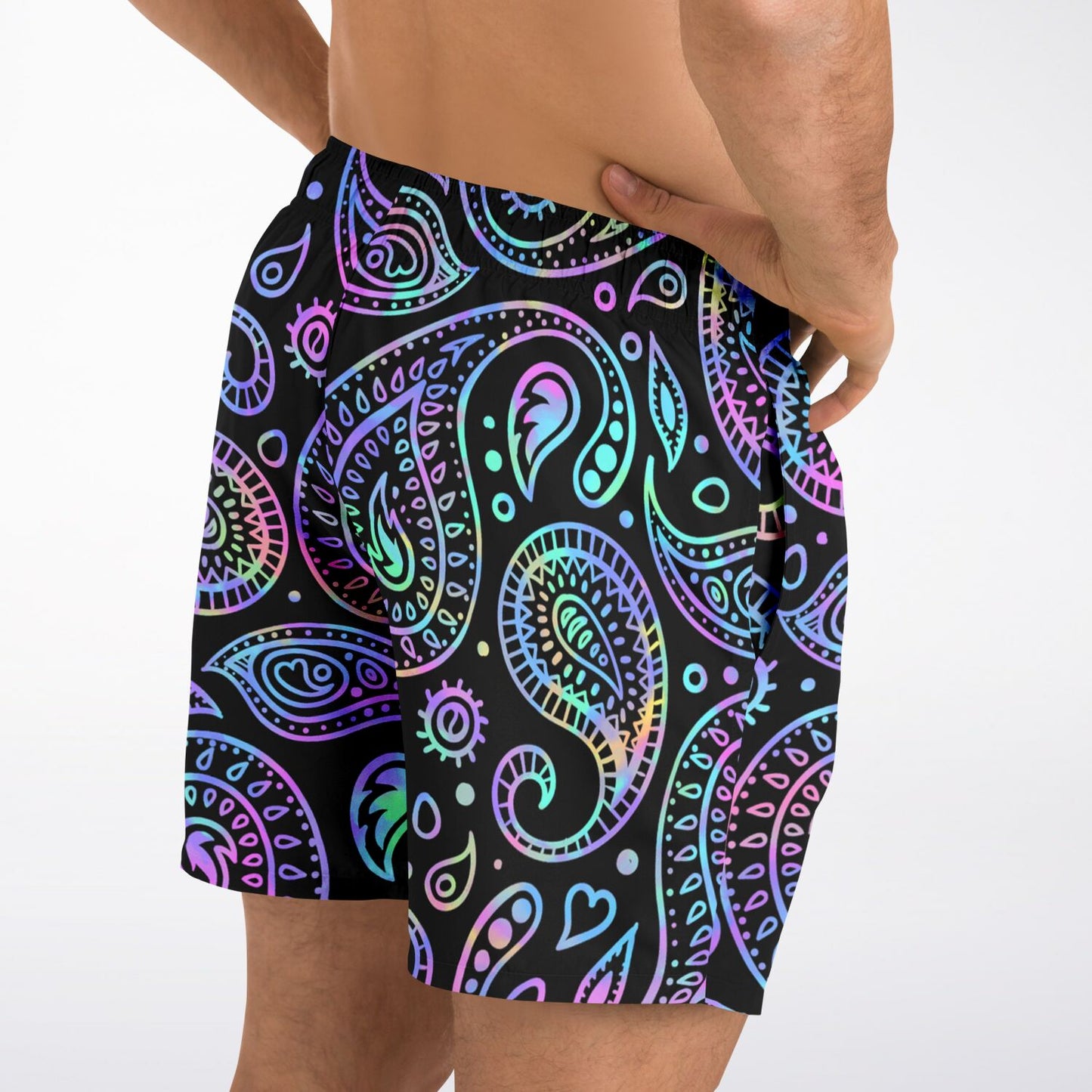 Colorful Paisley Swim Trunks Men (New)