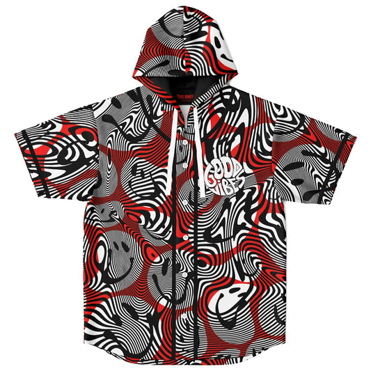 Good vibes Hooded Baseball Jersey