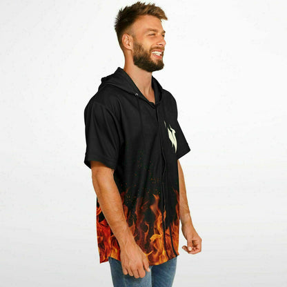 Frances R Hooded Baseball Jersey