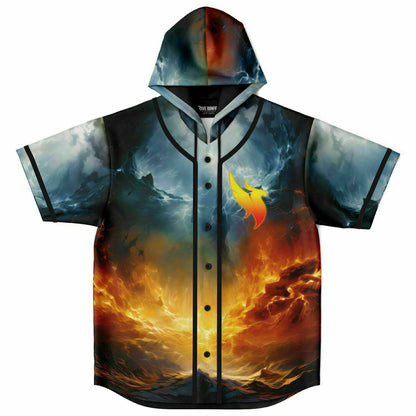 Illenium ice and fire Hooded Baseball Jersey