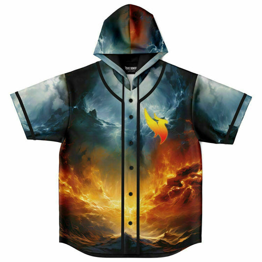 Illenium ice and fire Hooded Baseball Jersey