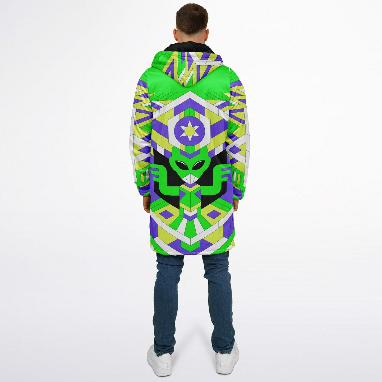 Alien pattern Zipper Cloak