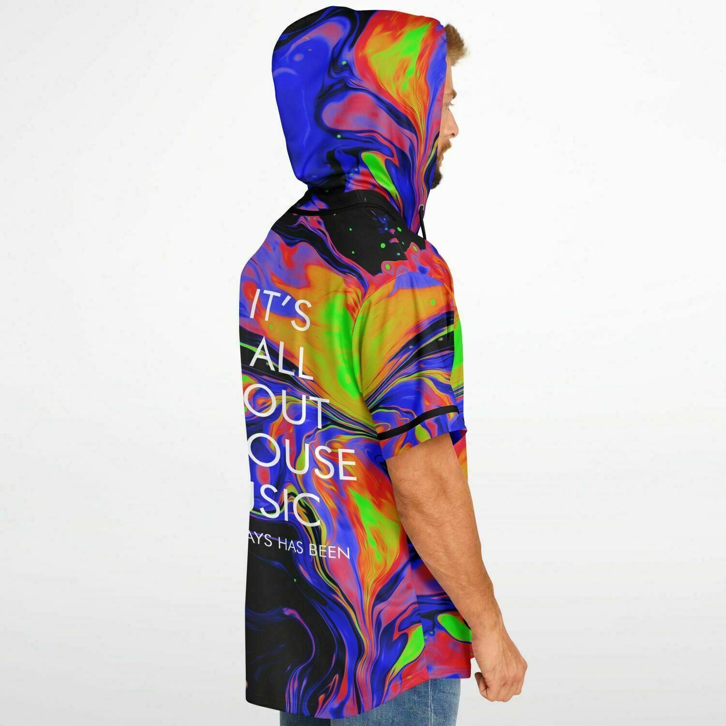 It's all about house Music Hooded Baseball Jersey