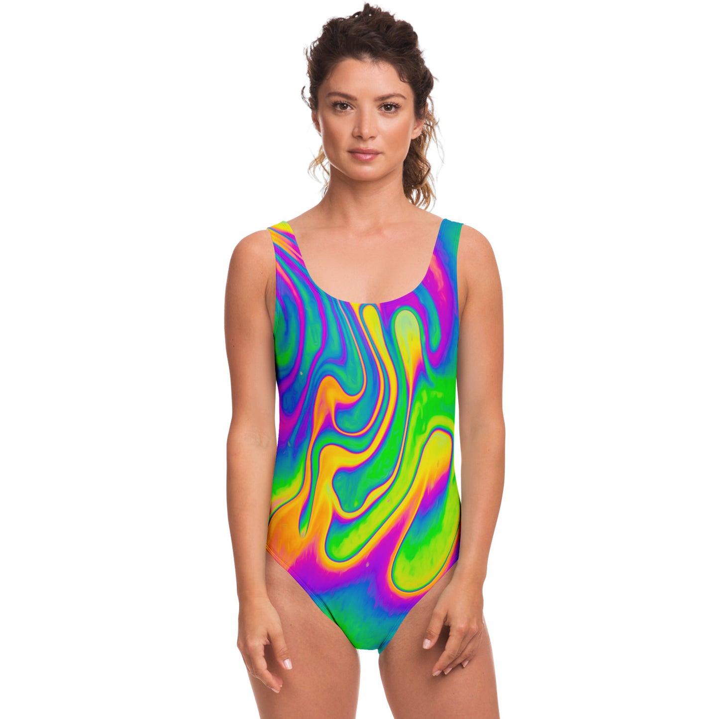 Rainbow Acid Trip Rave bodysuit