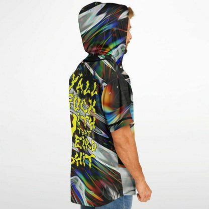 Glitch custom Hooded Baseball Jersey