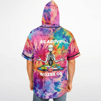 as above so below Hooded Baseball Jersey