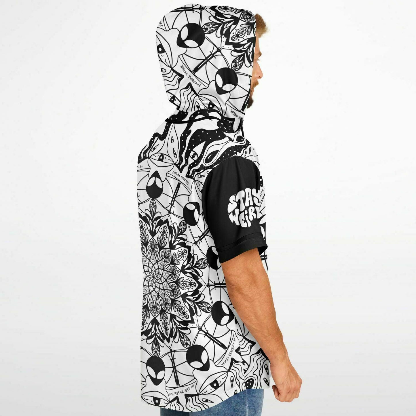 Stay Weird Hooded Baseball Jersey