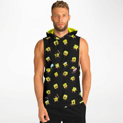 SpongeBob mood Fashion Drop Armhole Hoodie