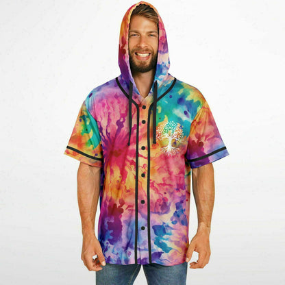 as above so below Hooded Baseball Jersey