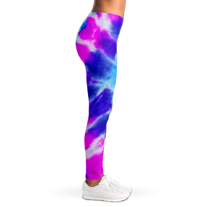 skyblue purple tie dye Leggings