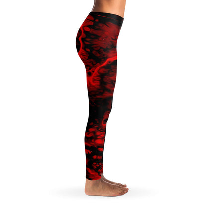 Red trippy galaxy Leggings