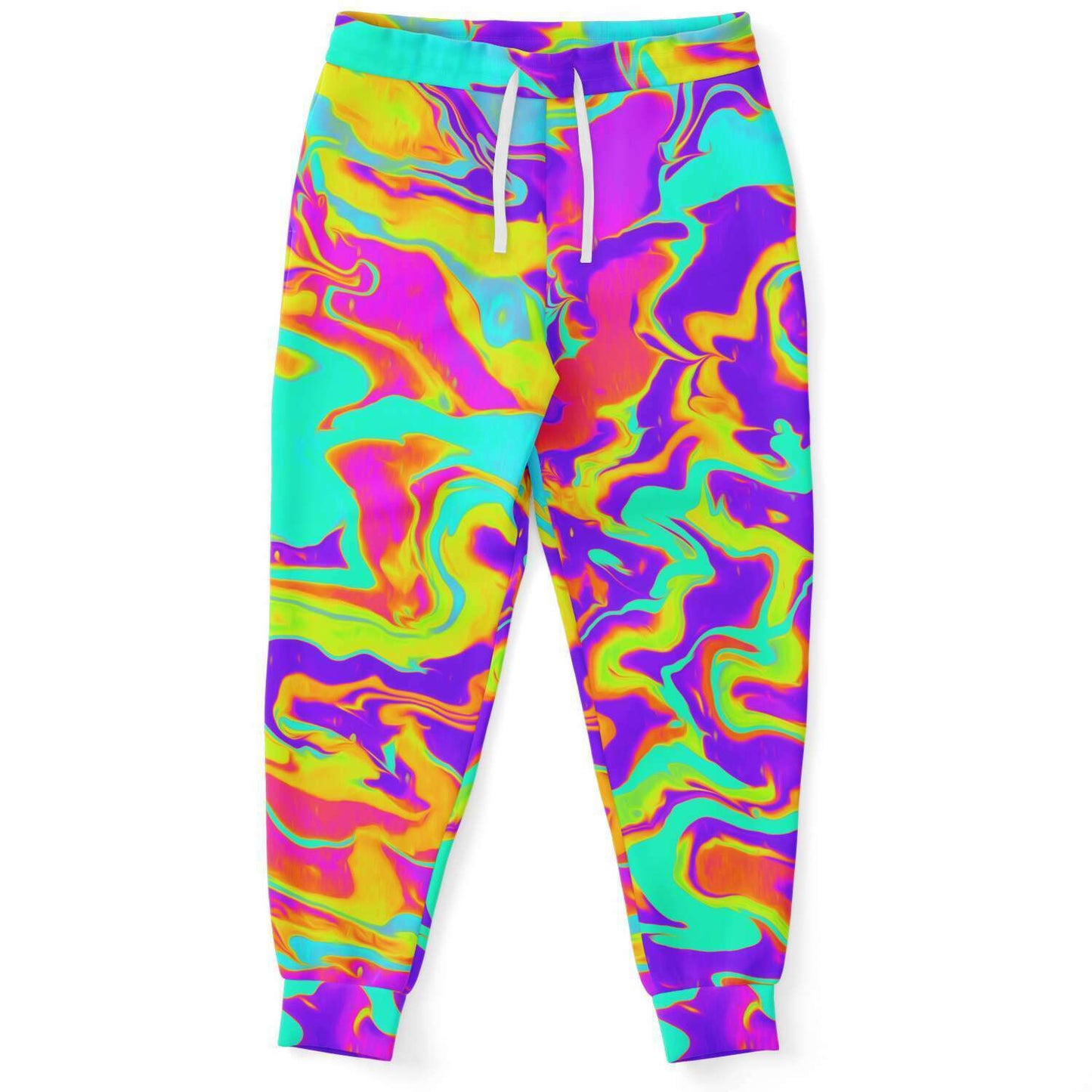 Colorful silk oil jogger