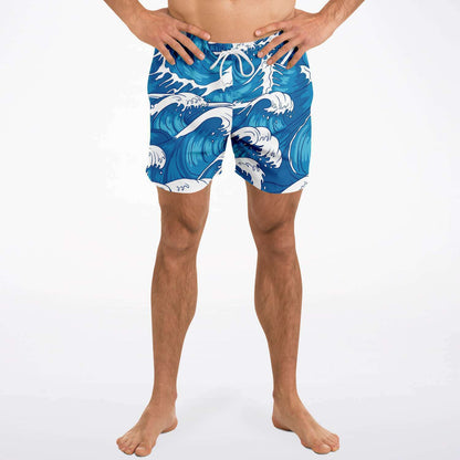 Waves shorter-length swim trunks