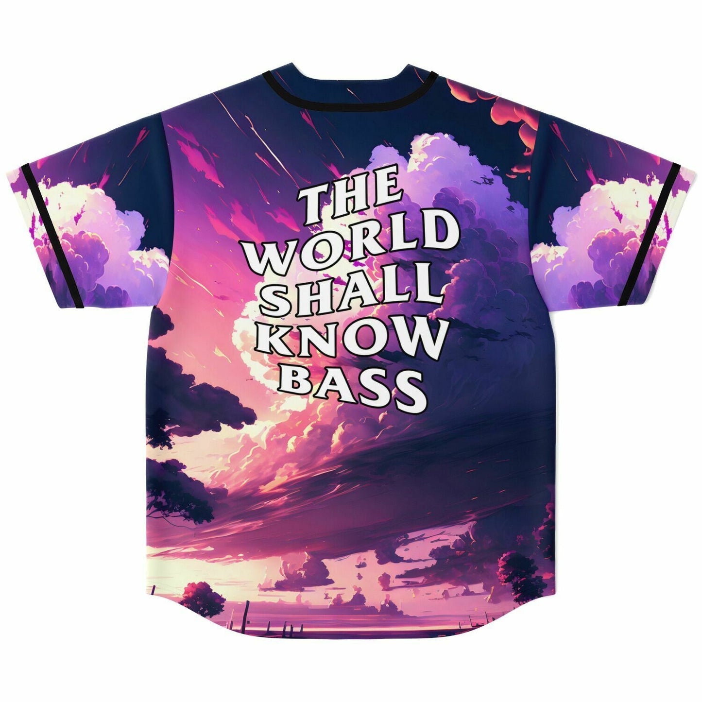 The world shall know bass rave baseball jersey