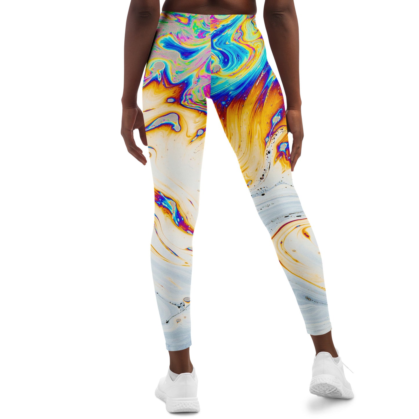Oil silk leggings
