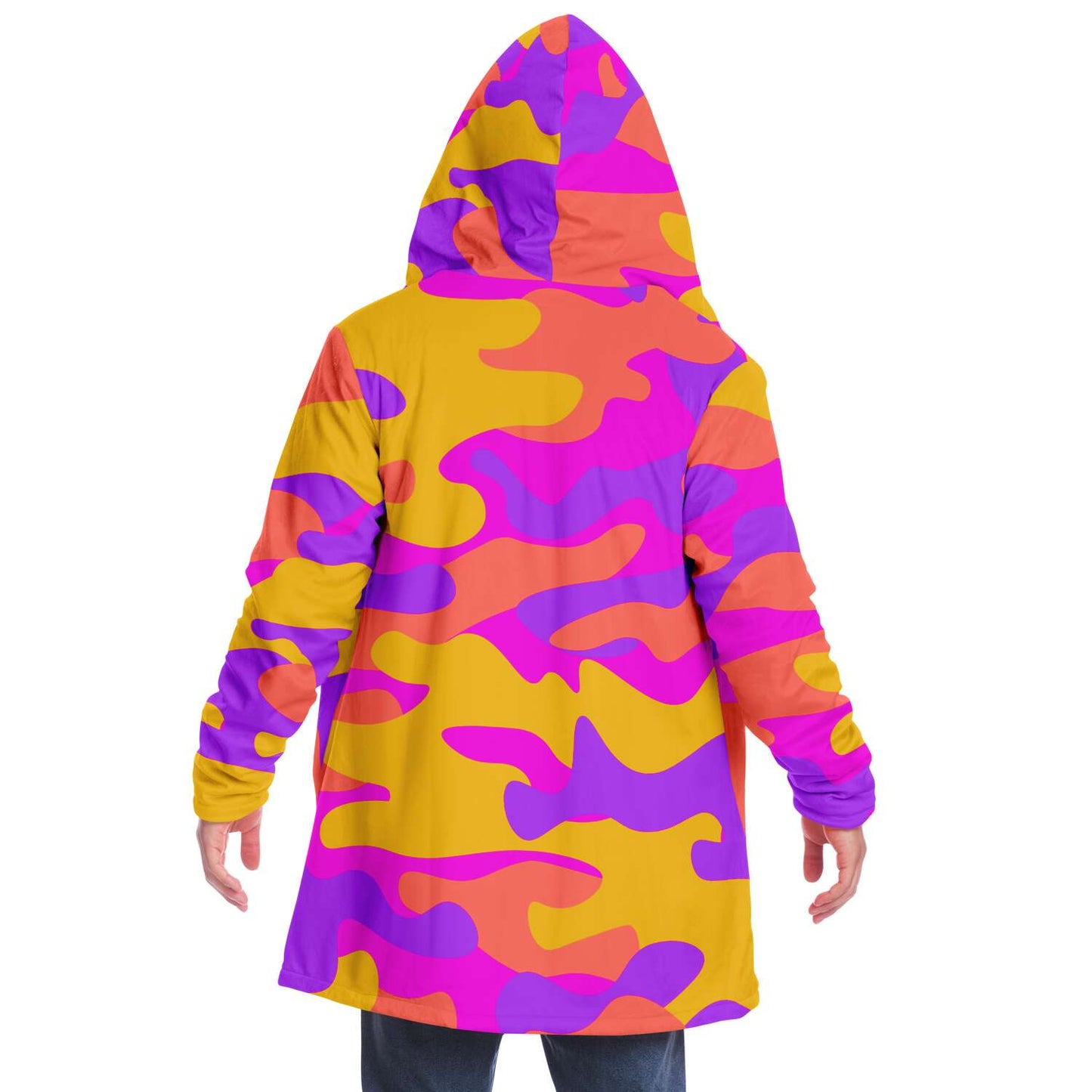 Yellow & purple camouflage cloak