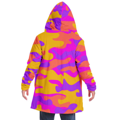 Yellow & purple camouflage cloak