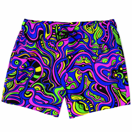 Psychedelic swim trunks
