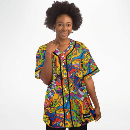 Colorful trippy baseball jersey
