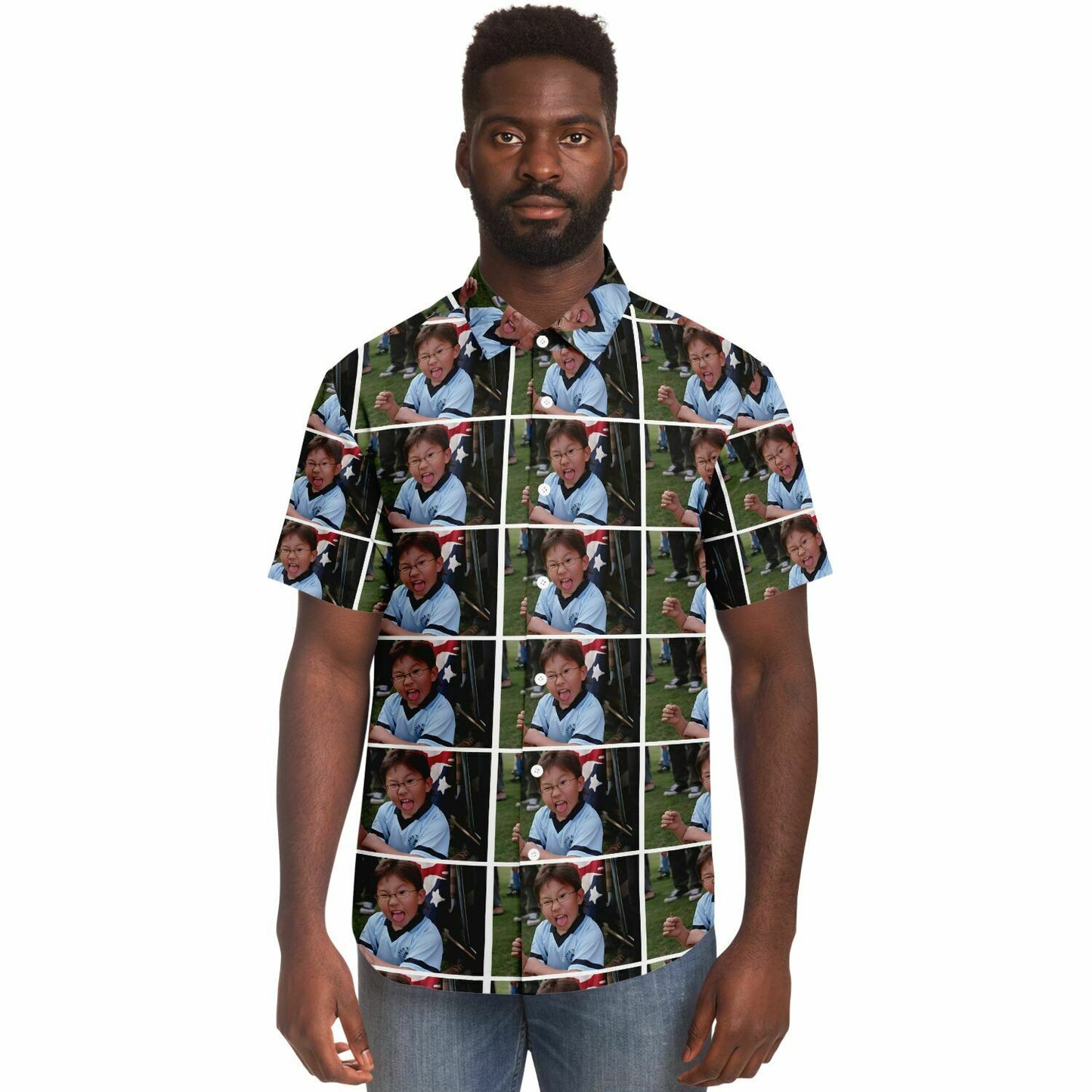 Byong-Son custom short sleeve button down shirt