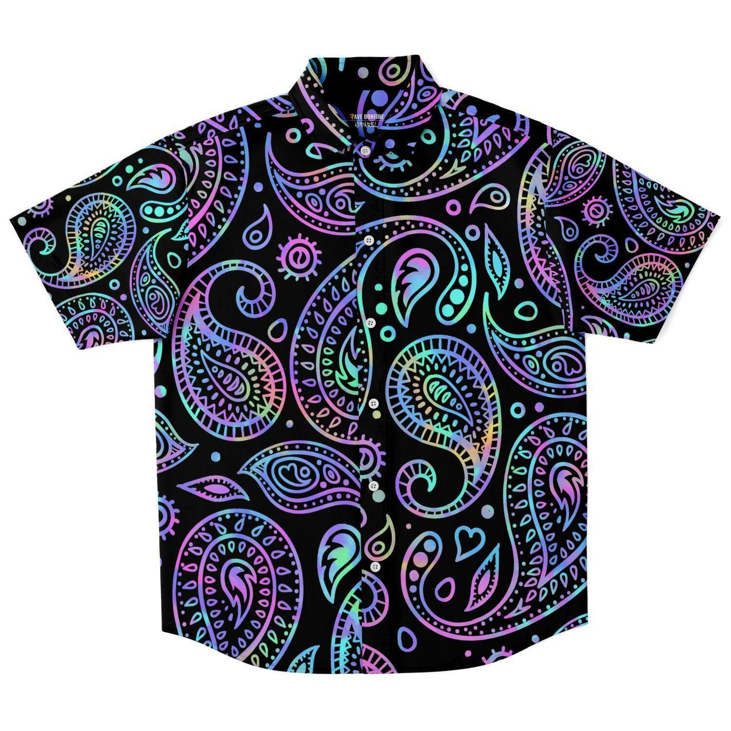 Paisley short sleeve button down shirt