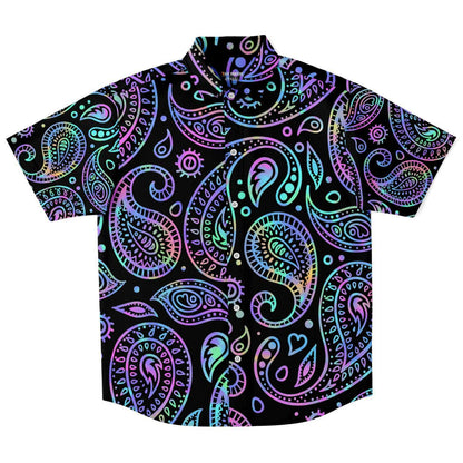 Paisley short sleeve button down shirt