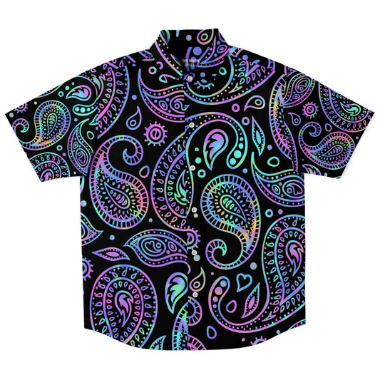 Paisley short sleeve button down shirt