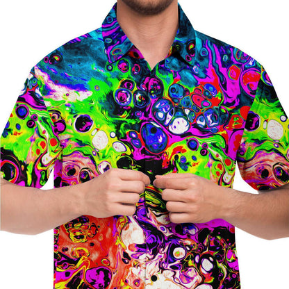 Trippy  short sleeve button down shirt