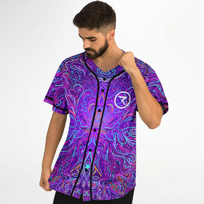 Trippy psychedelic baseball jersey