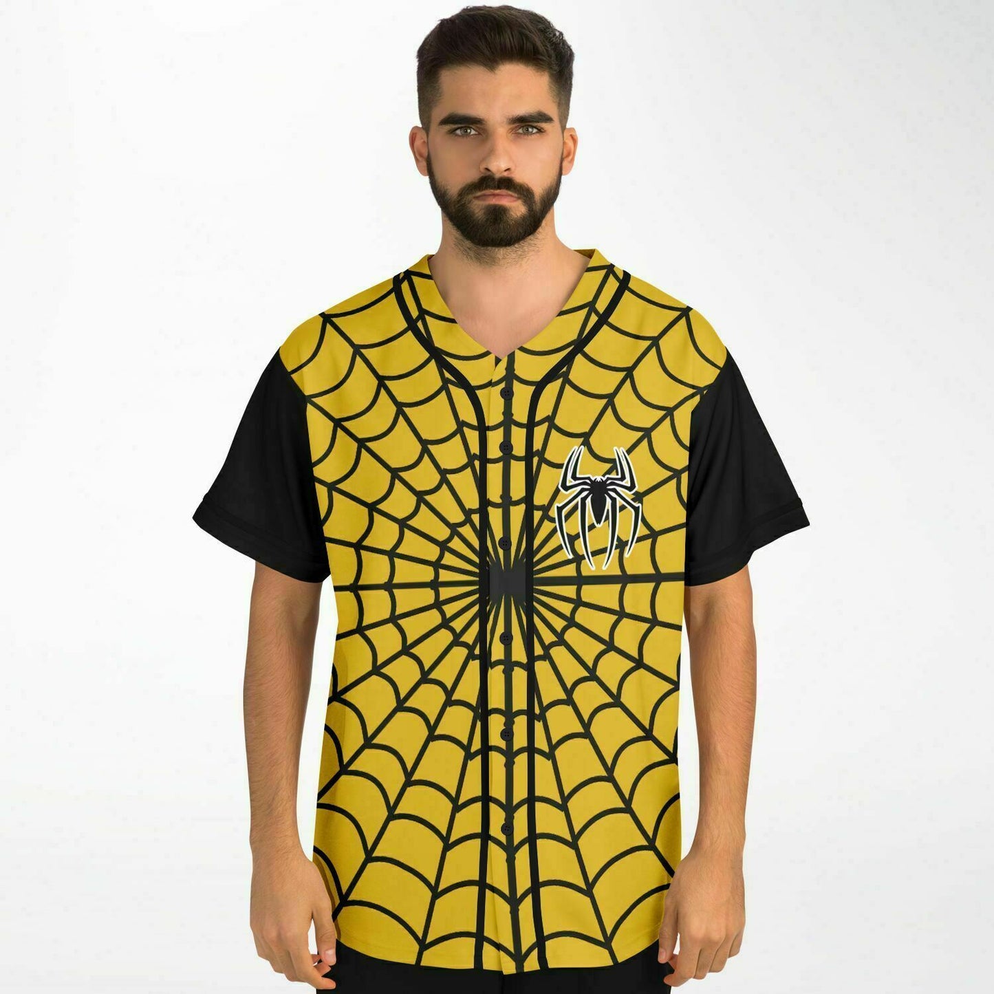 Gold spiderman Baseball Jersey