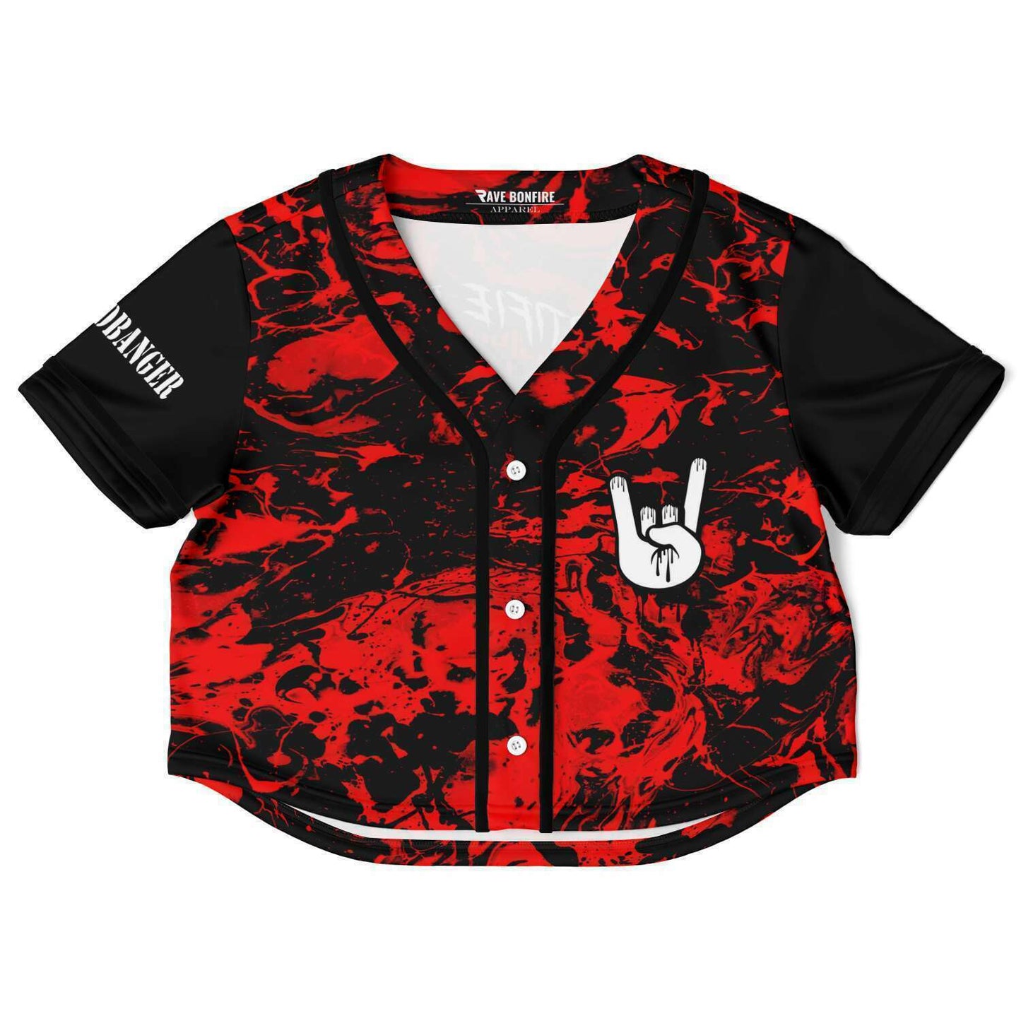 Certified head banger V2 crop top