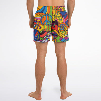 Colorful trippy Swim trunk