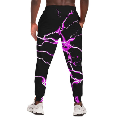 Pink electric bolt jogger