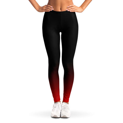 Black to red gradient Leggings